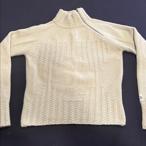 Vintage The North Face Cream Turtleneck Sweater , 100% wool